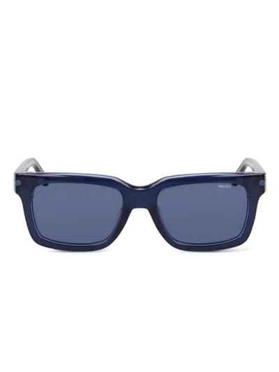 Nike Crescent Square-frame Sunglasses In Blue