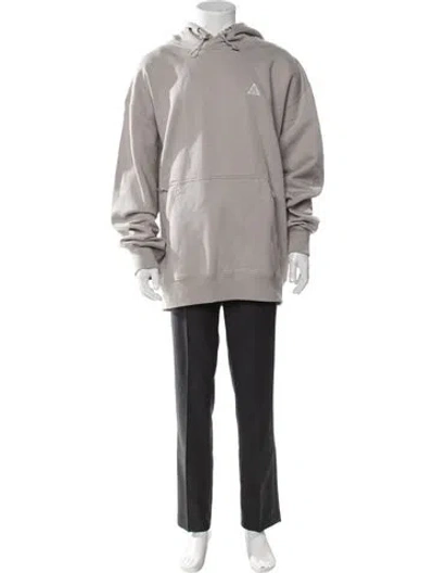 Pre-owned Nike Crew Neck Long Sleeve Hoodie In Gray