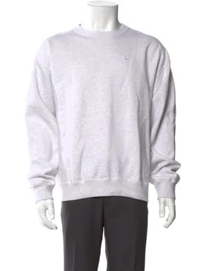 Pre-owned Nike Crew Neck Long Sleeve Sweatshirt In White