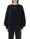 Nike Phoenix Fleece Crewneck Sweatshirt In Black