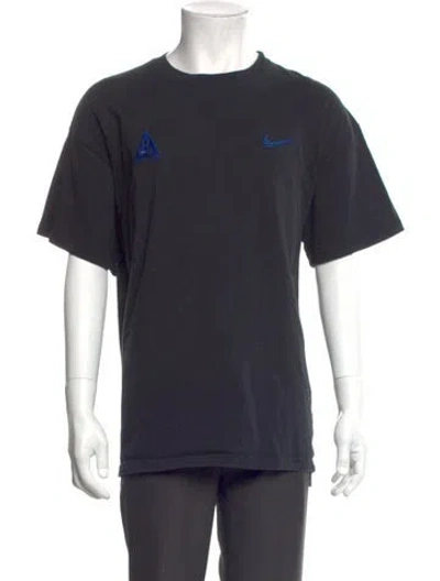 Pre-owned Nike Crew Neck Short Sleeve T-shirt In Blue