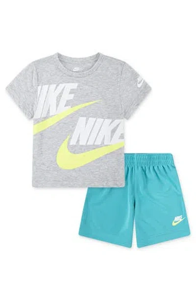 Nike Babies'  Crew T-shirt & Knit Shorts Set In Dusty Cactus