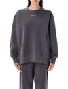 Nike Phoenix Swoosh Crew-neck Sweatshirt In Purple