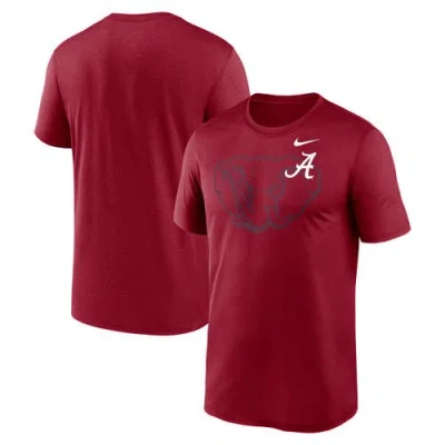 Nike Crimson Alabama Crimson Tide Campus Shadow Legend Performance T-shirt In Red
