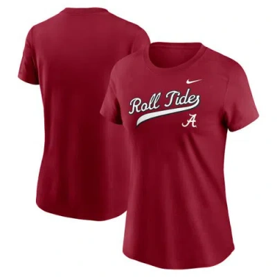 Nike Crimson Alabama Crimson Tide Local Script T-shirt In Burgundy
