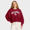 Nike Crimson Oklahoma Sooners Oversized Phoenix Arch Pullover Sweatshirt In Red