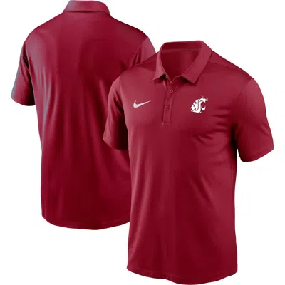 Nike Crimson Washington State Cougars Victory Solid Performance Polo In Red
