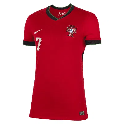 Nike Cristiano Ronaldo Portugal National Team 2024 Stadium Home  Women's Dri-fit Soccer Jersey In Red