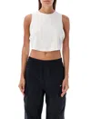 Nike W Nsw Chill Knit Mock-neck Ribbed Cropped Tank "brown"