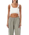 Nike Logo-print Sports Bra In White