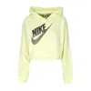 Nike Cropped Hoodie Women's Sportswear Fleece Pullover Crop Hoodie Luminous Green In Green
