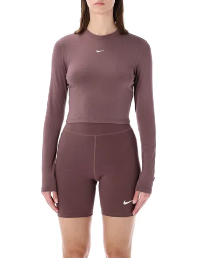 Nike Cropped Smooth Stretch T-shirt For Women In Tattoo