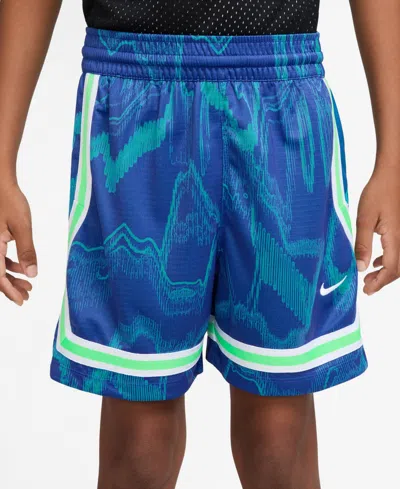 Nike Kids' Crossover Boys' And Girls' 8-20 Dri-fit Basketball Pull-on Shorts In Blue