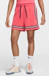 Nike Crossover Dri-fit Performance Basketball Shorts In Aster Pink/armory Navy/crimson Tint