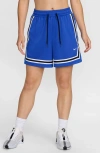Nike Women's Crossover Dri-fit 5" Basketball Shorts In Hyper Royal/black/white