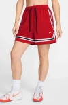 Nike Crossover Dri-fit Performance Basketball Shorts In University Red/ Black/ White