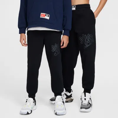 Nike Culture Of Basketball Big Kids' Fleece Basketball Pants In Black