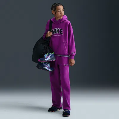 Nike Culture Of Basketball Big Kids' Fleece Pants In Purple