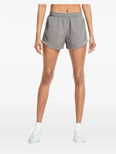 Nike Curved-hem Running Shorts In Gray