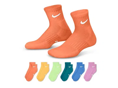 Nike Cushioned Kids' Ankle Socks 6 Pack In Multicolor