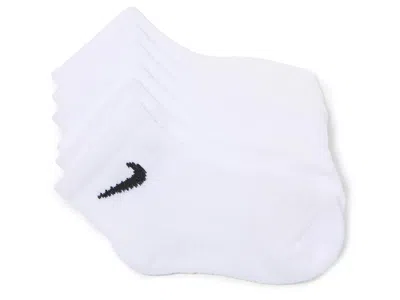 Nike Cushioned Kids' Ankle Socks 6 Pack In White