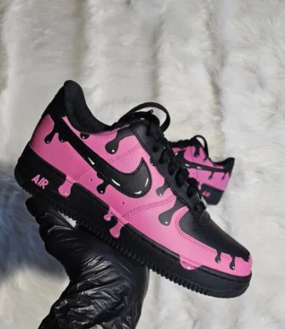 Pre-owned Nike Custom Air Force 1,custom Pink Drip Air Force 1, All Sizes Available