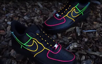 Pre-owned Nike Custom Air Force Ones, Neon Edition - Made To Order, All Sizes In Neon Blue Green Yellow Pink