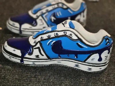 Pre-owned Nike Custom Comic Book Shoes..any Size Pick Two Colors In Red