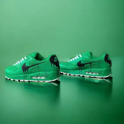 Pre-owned Nike Custom Hand-painted  Air Max 90 Sneakers | Personalized Artistic Shoes In Multicolor