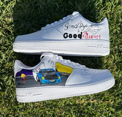 Pre-owned Nike Custom Juice Wrld  Air Force 1 - Goodbye And Good Riddance, Custom Air Force In White