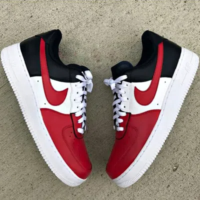 Pre-owned Nike Custom  Air Force 1 Black And Red