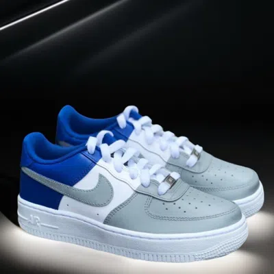 Pre-owned Nike Custom  Air Force 1 Blue And Grey In Gray