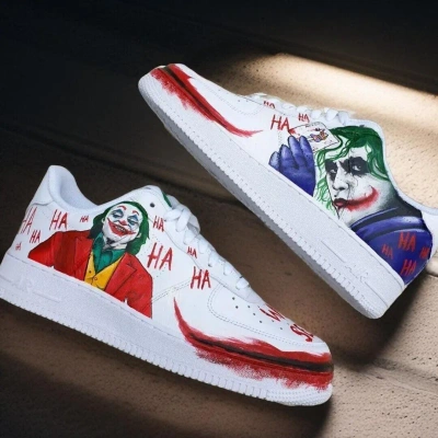 Pre-owned Nike Custom  Air Force 1 Joker Theme In Beige