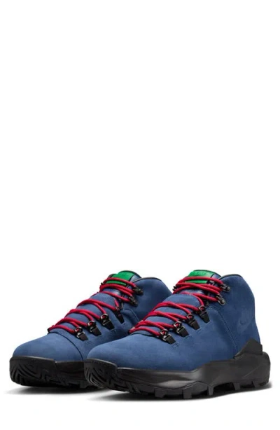 Nike Cygnal Sneaker Boot In Navy/pine Green/red