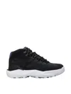 Nike Man Ankle Boots Black Size 9.5 Leather In Black