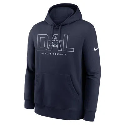 Nike Dallas Cowboys Busted Play Club  Men's Nfl Pullover Hoodie In Blue