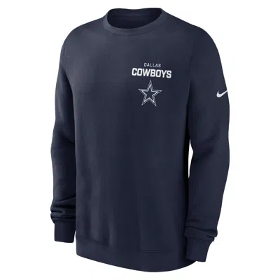 NIKE DALLAS COWBOYS DRAW BLOCK CLUB  MEN'S NFL PULLOVER CREW,1015883328
