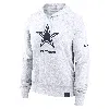 Nike Women's White Dallas Cowboys Gym Vintage-like Logo Pullover Hoodie In White
