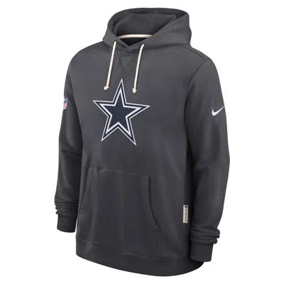 Nike Dallas Cowboys Initial Home Sideline  Men's Dri-fit Nfl Pullover Hoodie In Blue