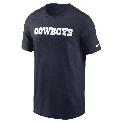 Nike Dallas Cowboys Primetime Wordmark Essential  Men's Nfl T-shirt In Blue