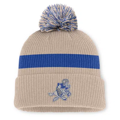 Nike Dallas Cowboys Rewind Peak  Men's Nfl Cuffed Pom Beanie In Brown