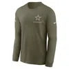 Nike Dallas Cowboys Salute To Service  Men's Nfl Long-sleeve T-shirt In Green