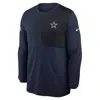 Nike Dallas Cowboys Sideline Coach  Men's Dri-fit Nfl Long-sleeve Top In Blue