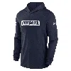 Nike Men's Navy Dallas Cowboys 2024/25 Sideline Performance Long Sleeve Hoodie T-shirt In Grey