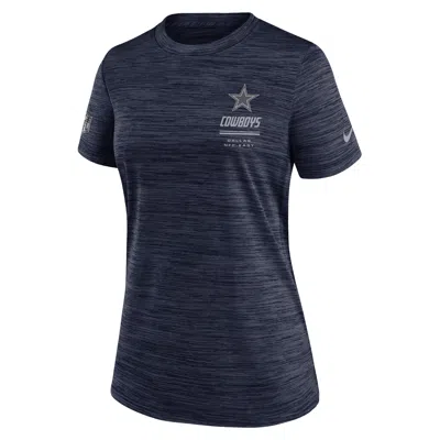 Nike Dallas Cowboys Sideline Velocity  Women's Dri-fit Nfl T-shirt In Blue