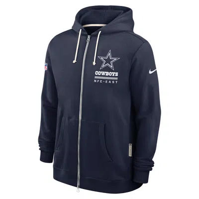 Nike Dallas Cowboys Utility Player Sideline  Men's Dri-fit Nfl Full-zip Hoodie In Blue