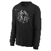 Nike Dallas Mavericks Courtside Big Kids'  Nba Boxy Long-sleeve T-shirt In Black