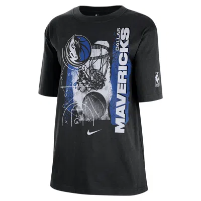 Nike Dallas Mavericks Courtside  Women's Nba T-shirt In Black