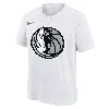 Nike Dallas Mavericks Essential City Edition Big Kids'  Nba T-shirt In White