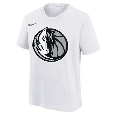 Nike Dallas Mavericks Essential City Edition Big Kids'  Nba T-shirt In White